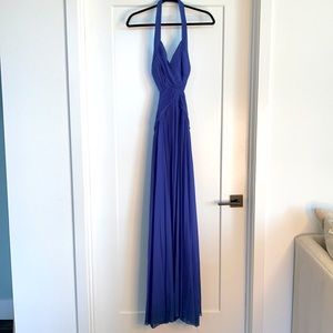 GLAMAZON Royal Blue Maxi Dress with Open Back. Size S